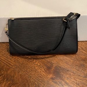 Authentic LV Black Epi Leather Pochette